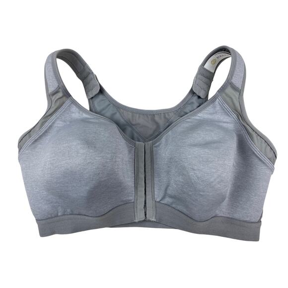 Delmira Women's Size 36E Gray Unlined Front Closure Adjustable Comfort Strap Bra - Picture 1 of 7